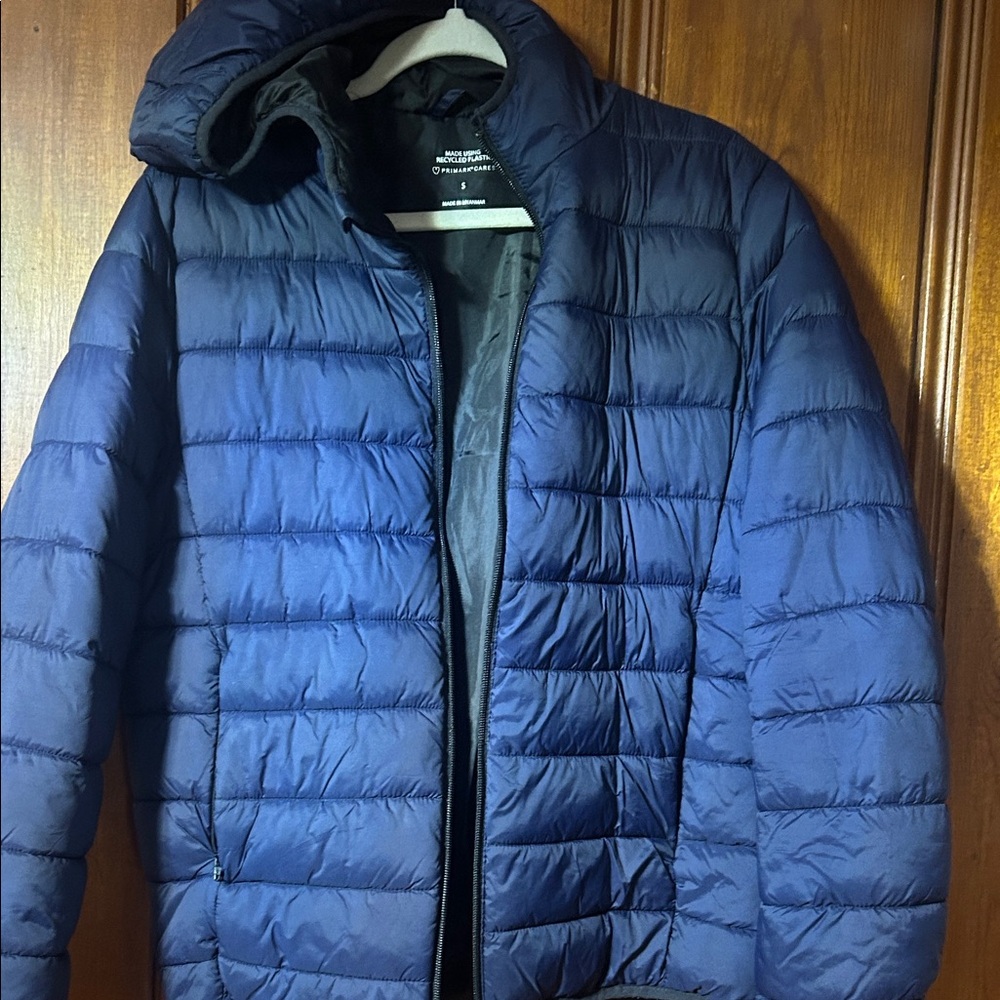 Primark Men's Navy Puffer Jacket